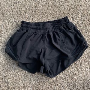 Black lululemon hotty hot shorts